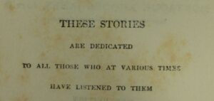 Dedication. Ghost Stories of An Antiquary.