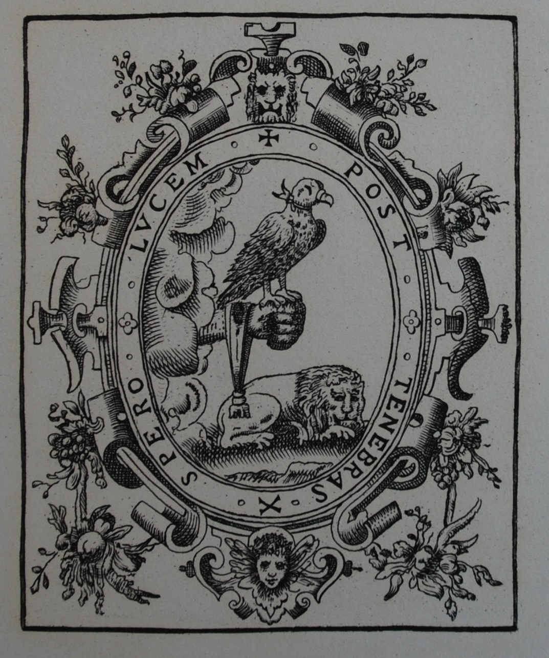 Printer's device from facsimile of La primera edicion del Ingenioso hidalgo Don Quijote de la Mancha