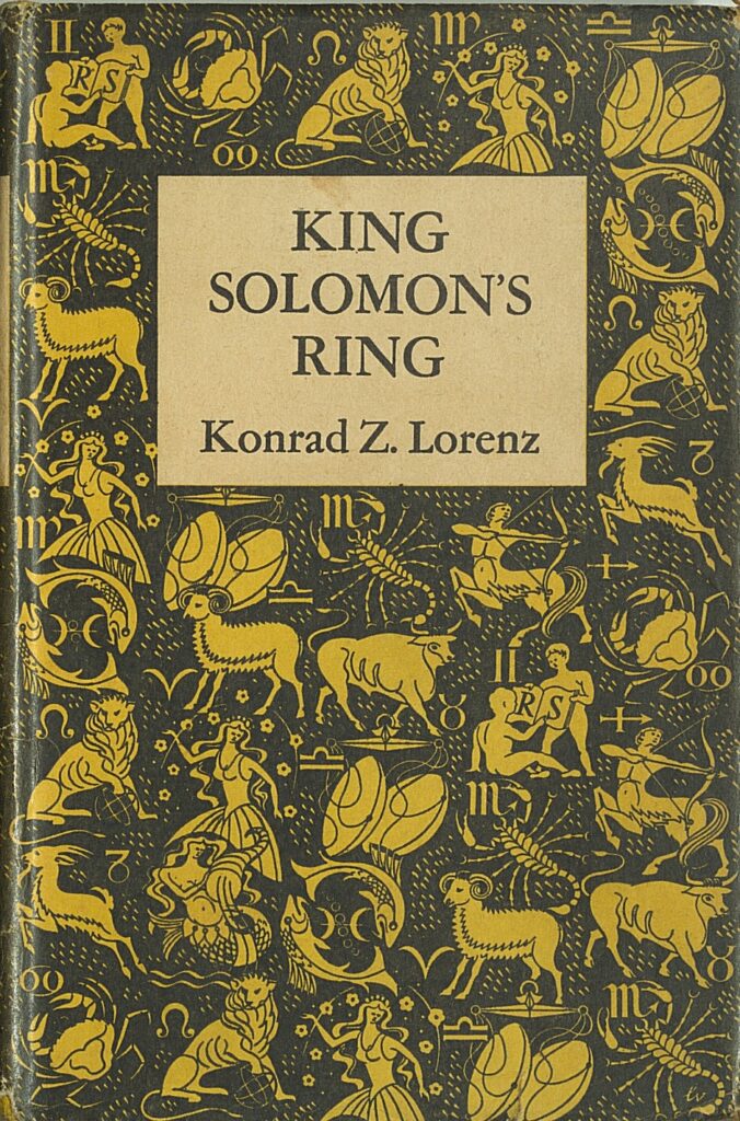 Dust-jacket to King Solomon's Ring, Lunan Collection, Special Collections, UCC Library.