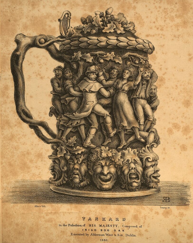Topographical Prints: Tankard in the Possession of His Majesty, Composed of Irish Bog Oak