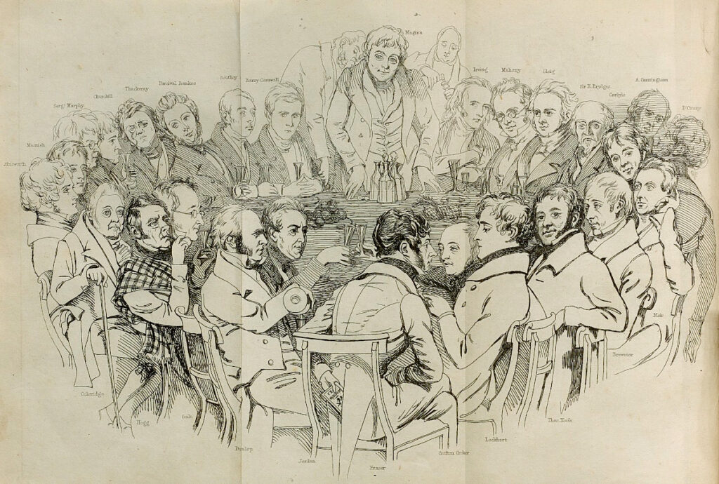 The Fraserians (contributors in 1835 to Fraser's Magazine) from The Reliques of Father Prout.