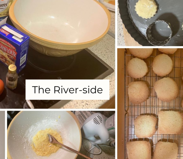Selection of images showing the baking process.