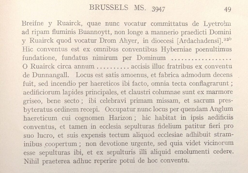 Excerpt about manuscript Brussels Ms. 3947.