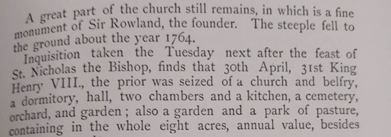 Description of how Kilcullen friary was seized. 