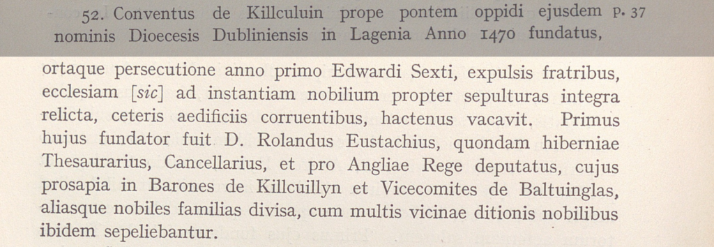 Two extracts of text in about how the friars were expelled from the Friary.