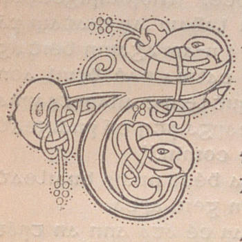 Typical Irish letter in the style of the Book of Kells
