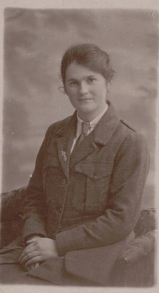 Portrait of Kathleen Boland as a young woman in her Cumann na mBan uniform.