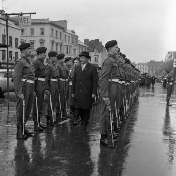 Jack Lynch at the St. Patrick's Day Parade in Cork City, 1965. Photograph by Liam Kennedy. © University College Cork.
